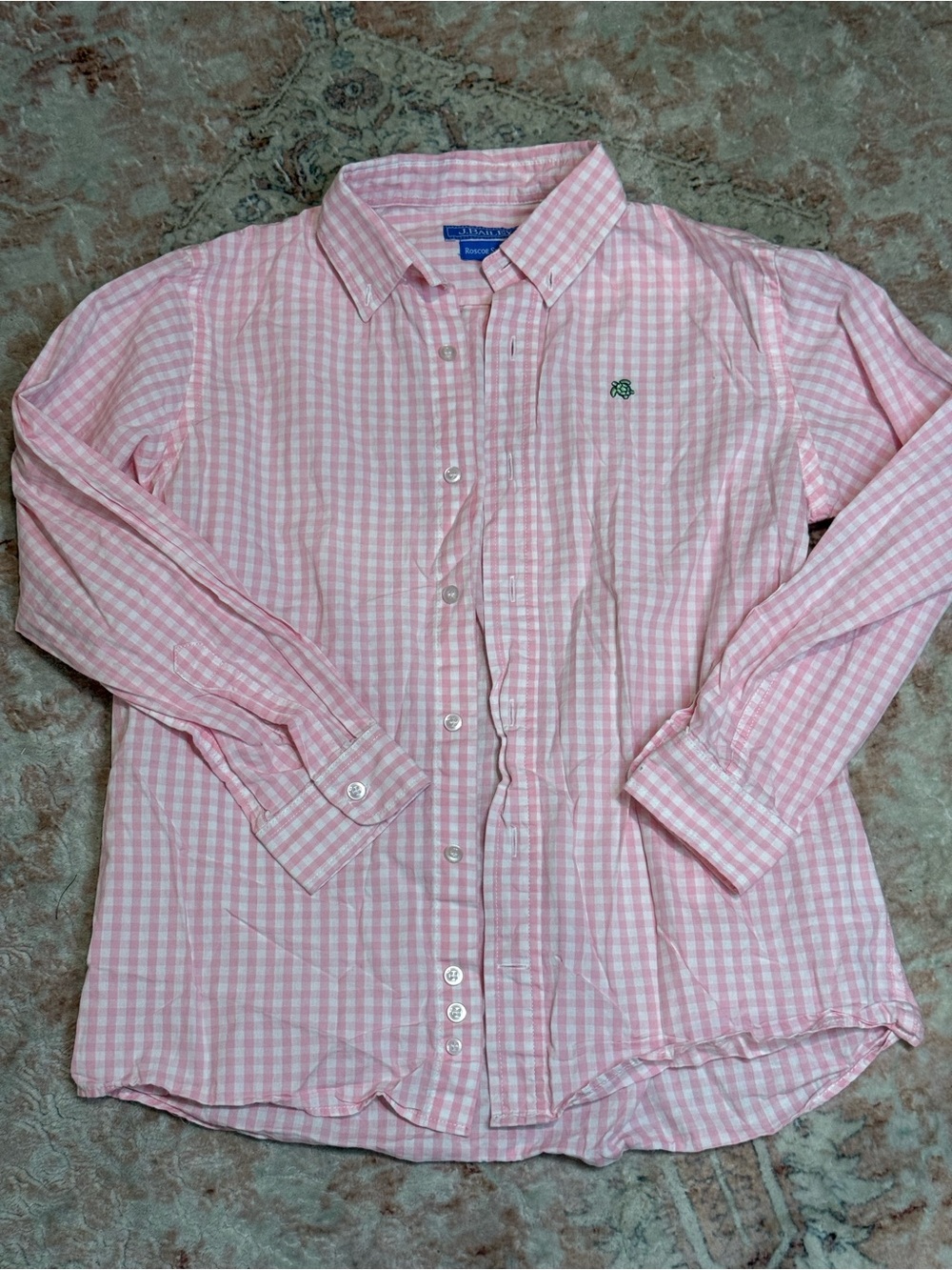 J. Bailey Kids Pink Gingham Button-Down Shirt